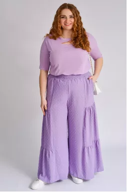 Спідниця-брюки максі жатка великих розмірів