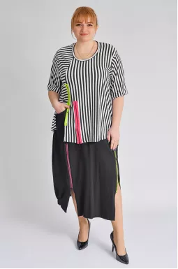 Спідниця максі з блискавками великих розмірів