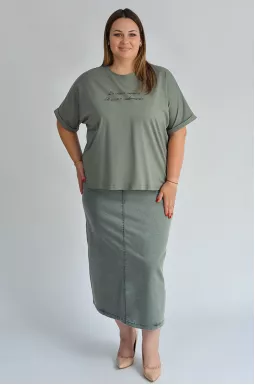 Юбка миди в сдержанных оттенках больших размеров