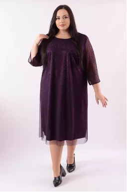 Платье нарядное со стразами батал