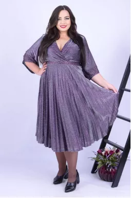 Платье нарядное с поясом батал