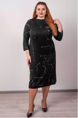 Сукня чорна з декором великих розмірів