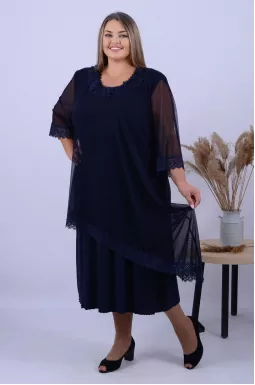 Элегантное вечернее платье миди супер батал