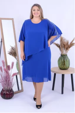 Лёгкое шелковое платье супер батал