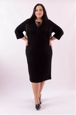 Сукня повсякденна зі шнурівкою батал