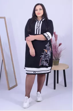 Стильна повсякденна сукня у спортивному стилі батал