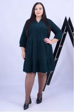Зручна вкорочена сукня батал