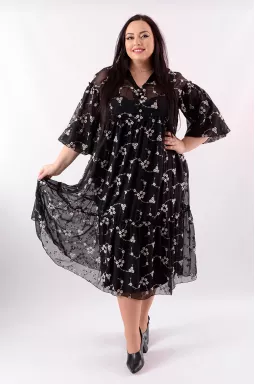 Платье-двойка макси батал