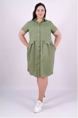 Сукня міні сорочка батал