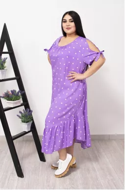 Сукня міді в горох супер батал