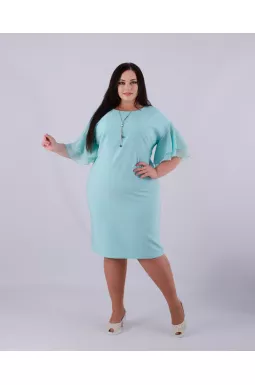 Платье миди батал + украшение