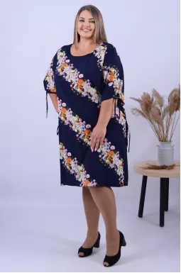 Платье миди с цветочным принтом супер батал