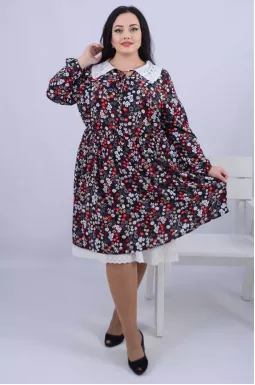 Нежное платье с кружевом батал