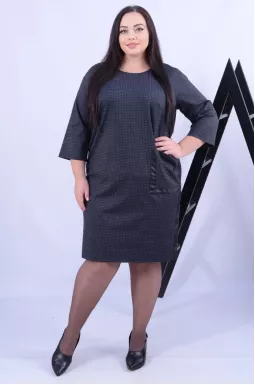 Класична сукня міді в клітинку супер батал