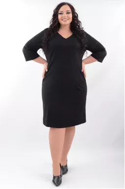 Сукня міді класична однотонна батал