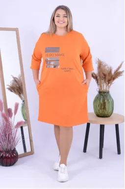 Яскрава сукня міді з кишенями супер батал