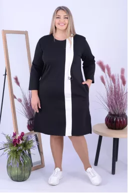 Сукня міді футляр з кишенями батал