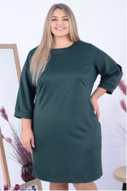 Стильное платье с люрексом мини однотонное супер батал