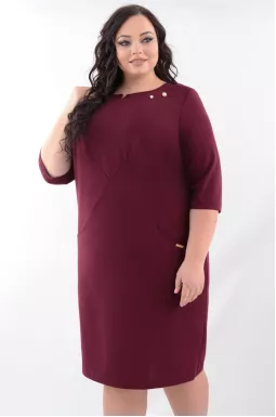 Сукня міді з прикрасою класична батал