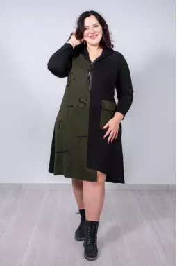 Сукня міді з каптуром батал