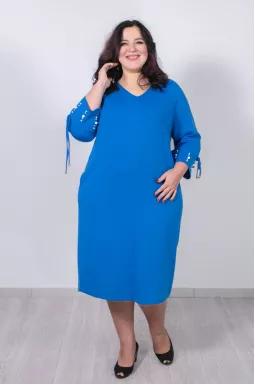 Сукня футляр з намистинами батал