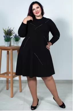 Платье миди с геометрическим узором блестками батал