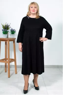 Сукня міді з прикрасою листочки батал