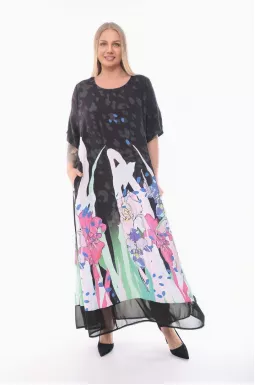 Легка штапельна сукня батал