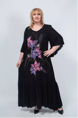 Сукня максі жатка в квітковий принт батал