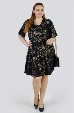 Сукня штапель в принт супер батал