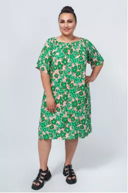 Яскрава сукня міні зі штапелю в різних кольорах супер батал