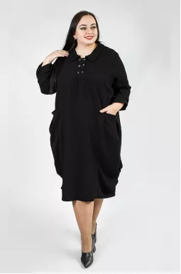 Сукня із жатки з кишенями супер батал