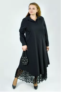 Платье-двойка с элегантной сумкой батал