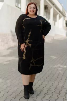 Міні сукня з принтом із блискіток супер батал