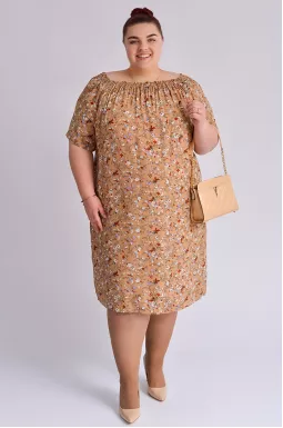 Легка сукня в принт великих розмірів