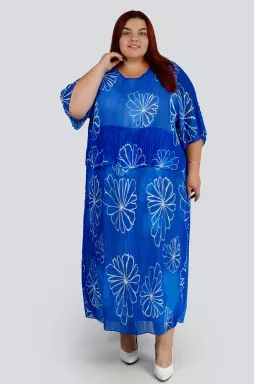 Сукня максі із гофрованої тканини великих розмірів