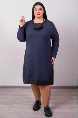 Сукня міні двунитка/плащівка великих розмірів