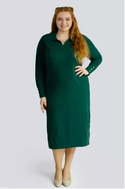 Сукня міді з декоративними ґудзиками великих розмірів 