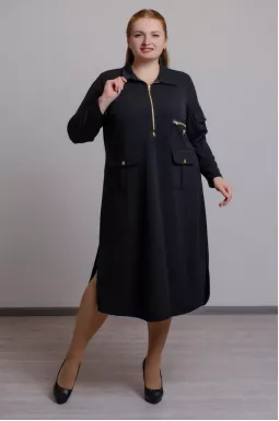 Сукня міді декорована кишенями великих розмірів