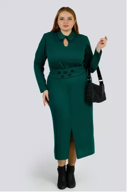 Елегантна сукня максі з поясом і прикрасами великих розмірів