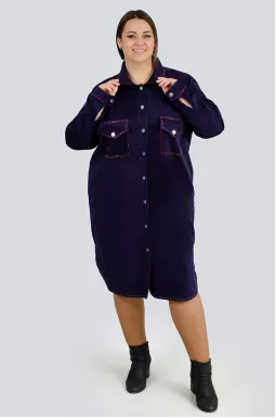 Сукня міні з декором із бісеру великих розмірів