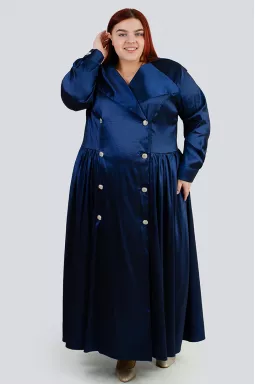 Платье макси с пуговицами больших размеров