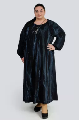 Платье макси с длинным украшением больших размеров