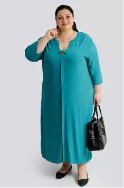 Льняна сукня максі з прикрасою великих розмірів