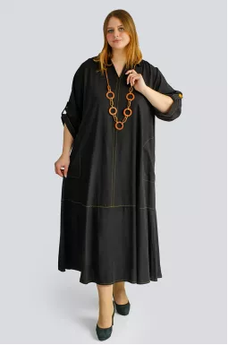 Джинсова сукня максі з прикрасою великих розмірів