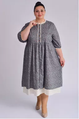 Сукня міді з баскою великих розмірів