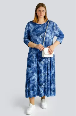 Сукня максі в принт великих розмірів