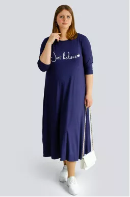 Синя сукня максі великих розмірів