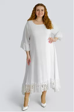 Платье макси с кружевом больших размеров