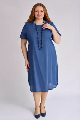 Однотонна сукня футляр із розрізами великих розмірів